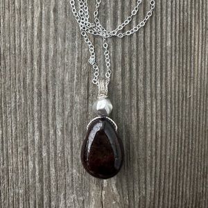 Garnet Necklace for Regeneration Courage and Hope.